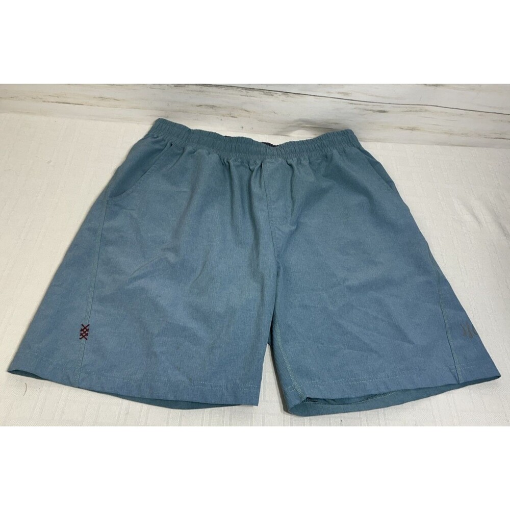 Rhône Sz LARGE Men Blue Gym Athletic Shorts Running Pickleball Tennis Basketball